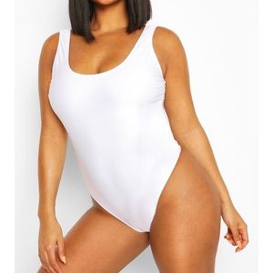 White Scoop Swimsuit